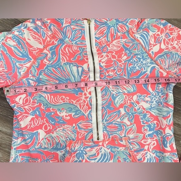 Lilly Pulitzer skipper 1/4 zip pullover in pink sun ray summer size XS - Picture 8 of 10